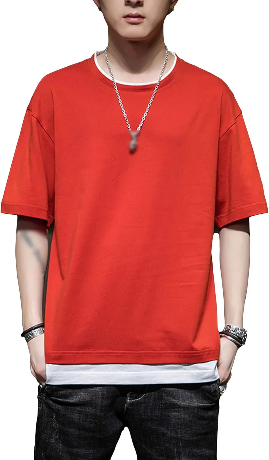 Maiyifu-GJ мужская футболка с круглым вырезом и коротким рукавом, Plus Size
Maiyifu-GJ мужская футболка с круглым вырезом и коротким рукавом, Plus Size