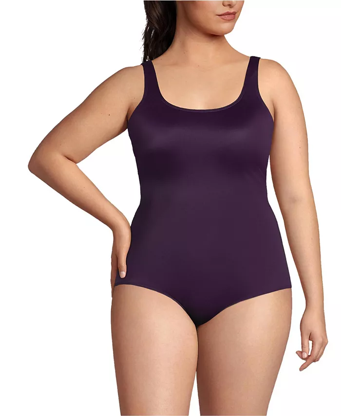 Женский спортивный цельный купальник без застежек с мягкими чашками DDD, устойчивый к хлору Lands' End, фиолетовый
Женский спортивный цельный купальник без застежек с мягкими чашками DDD, устойчивый к хлору Lands' End, фиолетовый