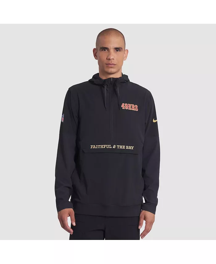 Мужская черная куртка-анорак с капюшоном San Francisco 49ers из коллекции Rivalries 2025 с полумолнией Nike
Мужская черная куртка-анорак с капюшоном San Francisco 49ers из коллекции Rivalries 2025 с полумолнией Nike