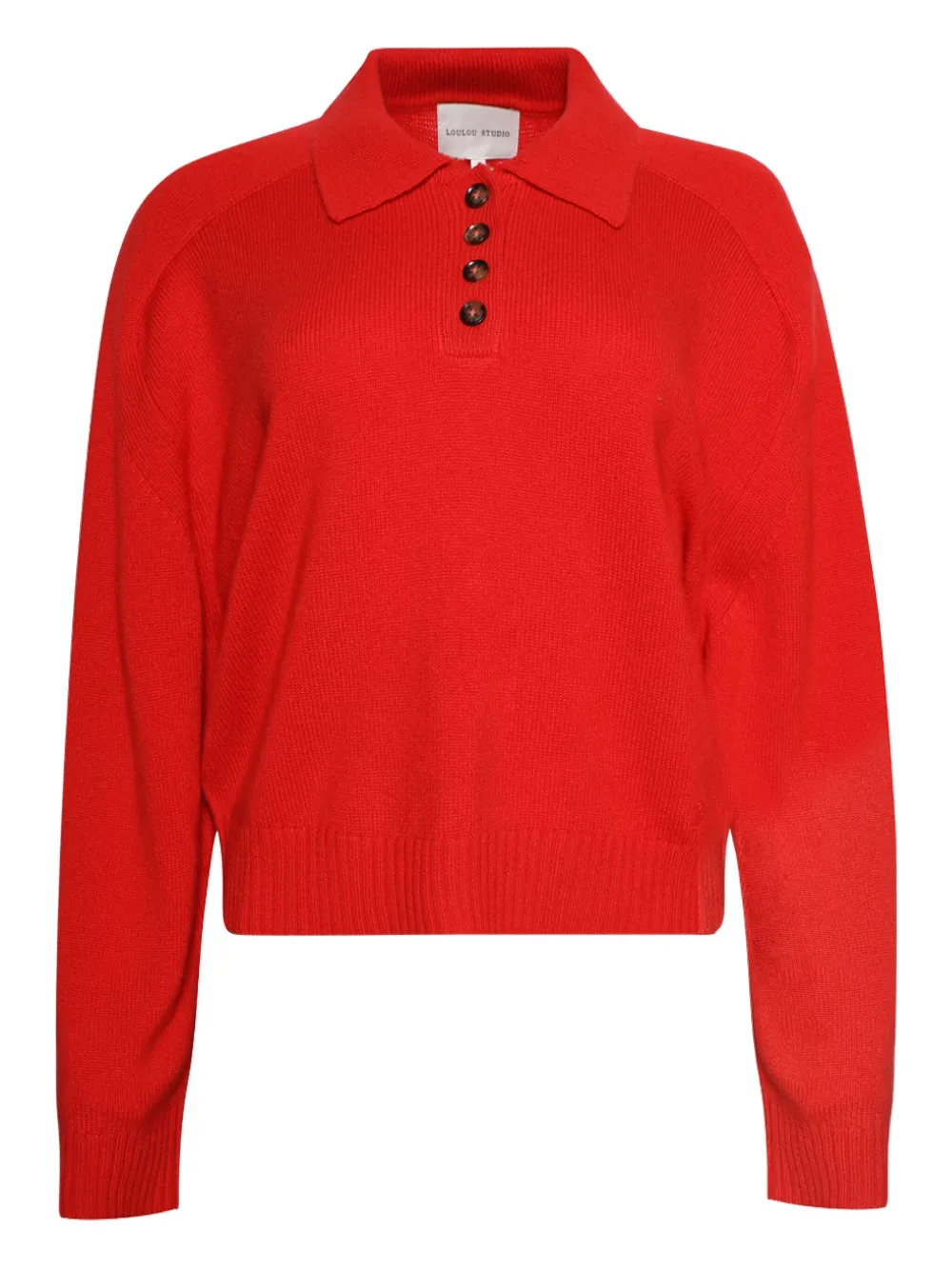 Пуловер с воротником на пуговицах LouLou de Saison, красный
Пуловер с воротником на пуговицах LouLou de Saison, красный