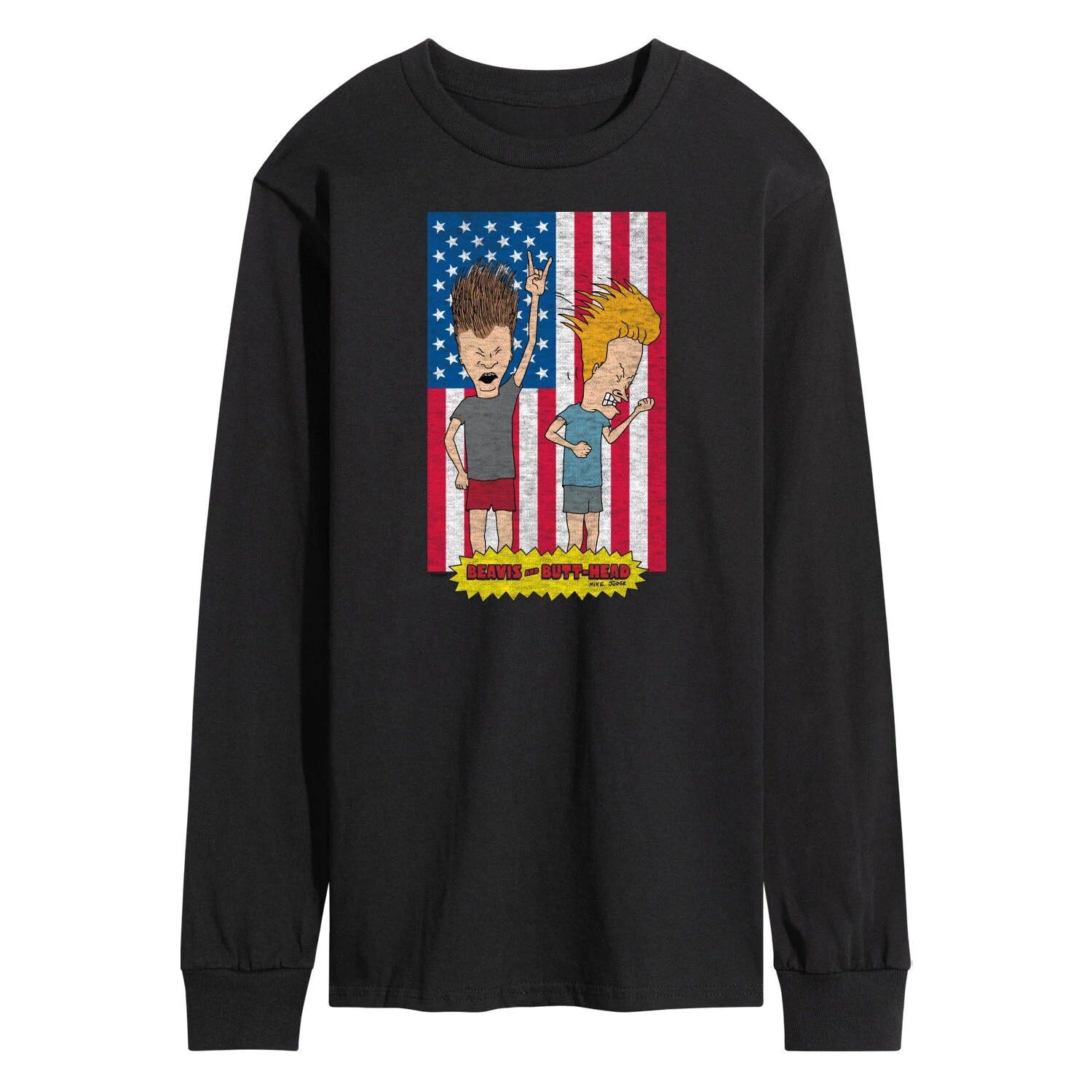 Мужская футболка с длинными рукавами Beavis And Butthead Americana Licensed Character
Мужская футболка с длинными рукавами Beavis And Butthead Americana Licensed Character