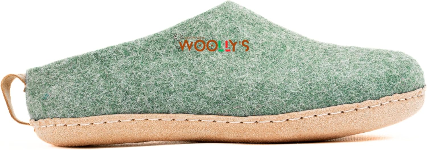 Домашние тапочки с открытой пяткой Woolly и кожаной подошвой, Премиальная новозеландская шерсть, Ручная работа с итальянским дизайном, Мягкие, дышащие и не имеющие запаха Woolly'S, зеленый
Домашние тапочки с открытой пяткой Woolly и кожаной подошвой, Премиальная новозеландская шерсть, Ручная работа с итальянским дизайном, Мягкие, дышащие и не имеющие запаха Woolly'S, зеленый