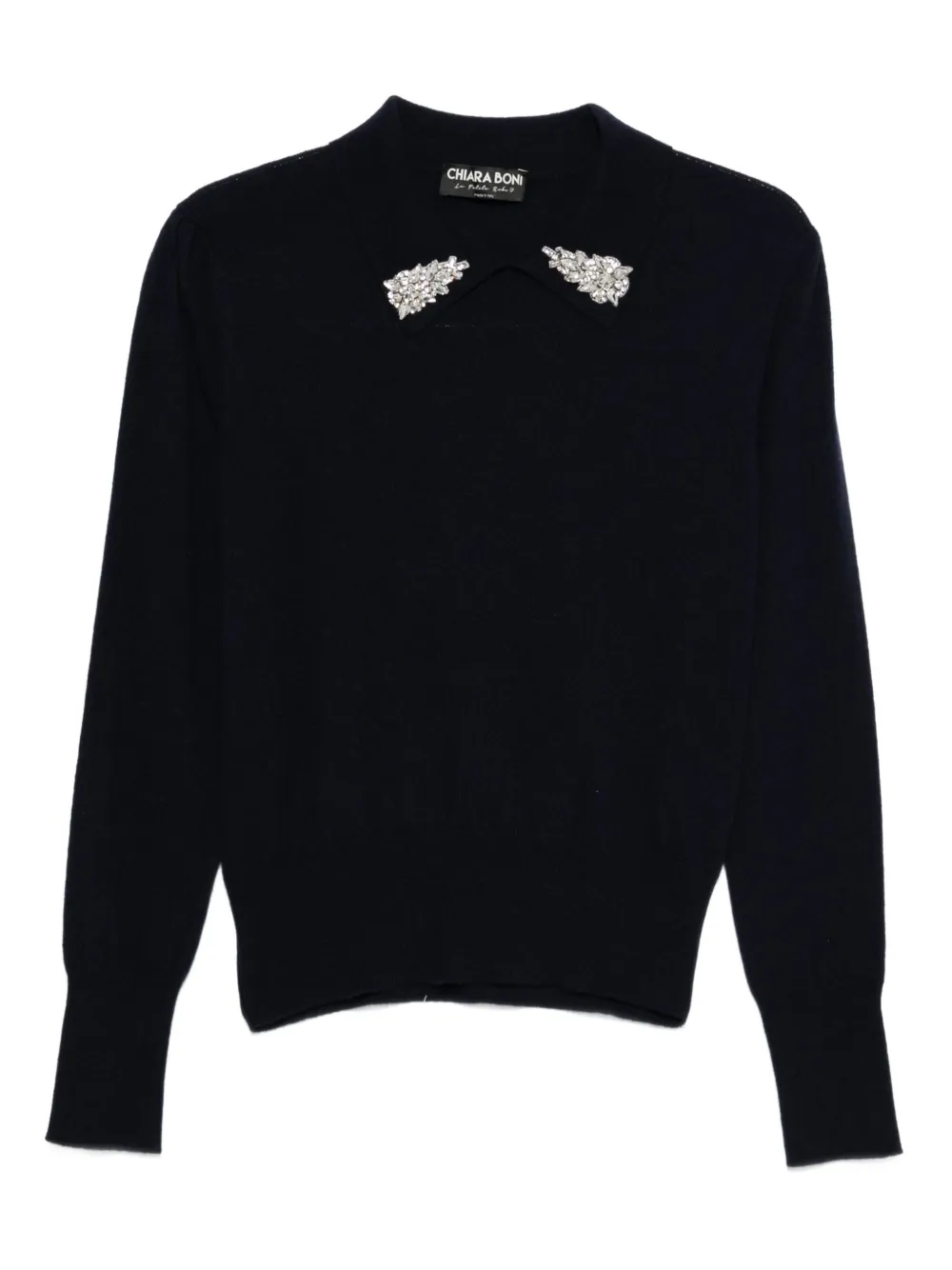 Кашемировый свитер с декорированным воротником Chiara Boni La Petite Robe, черный
Кашемировый свитер с декорированным воротником Chiara Boni La Petite Robe, черный