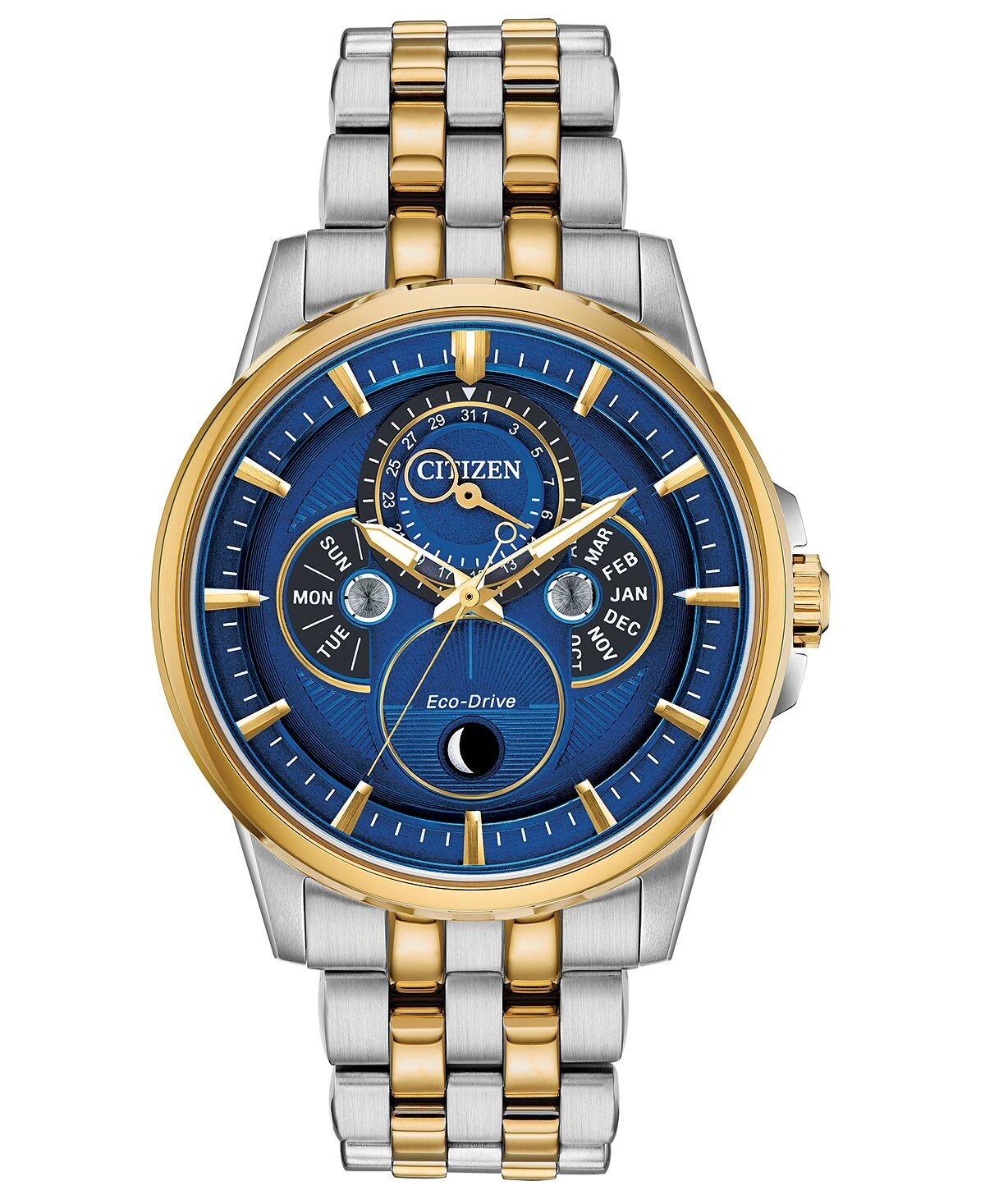 Мужские часы Eco-Drive с двухцветным браслетом из нержавеющей стали с календарем, 44 мм Citizen
Мужские часы Eco-Drive с двухцветным браслетом из нержавеющей стали с календарем, 44 мм Citizen
