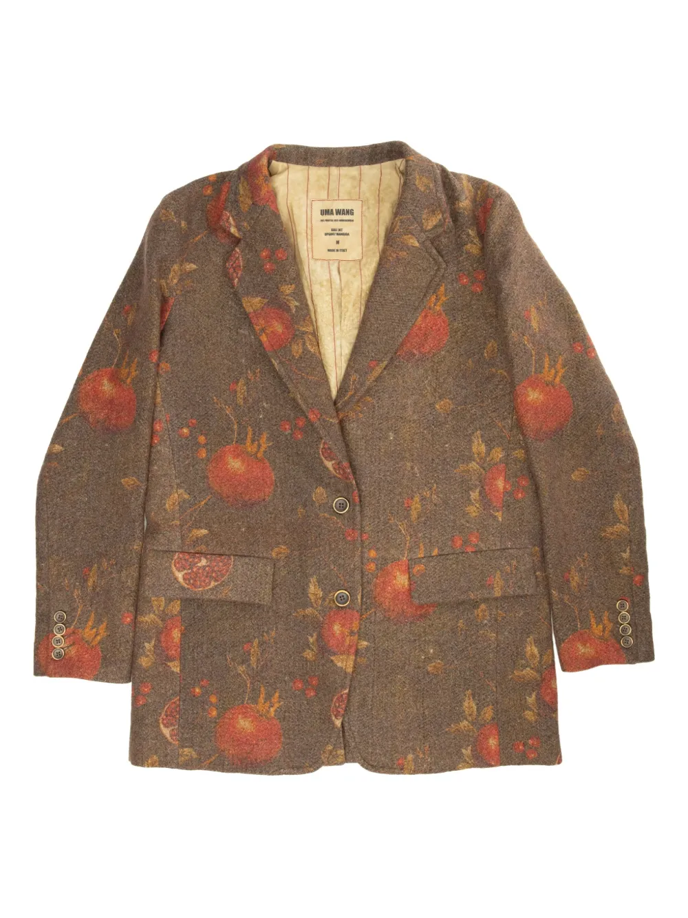 Шерстяной блейзер Kali с принтом граната Uma Wang, коричневый
Шерстяной блейзер Kali с принтом граната Uma Wang, коричневый