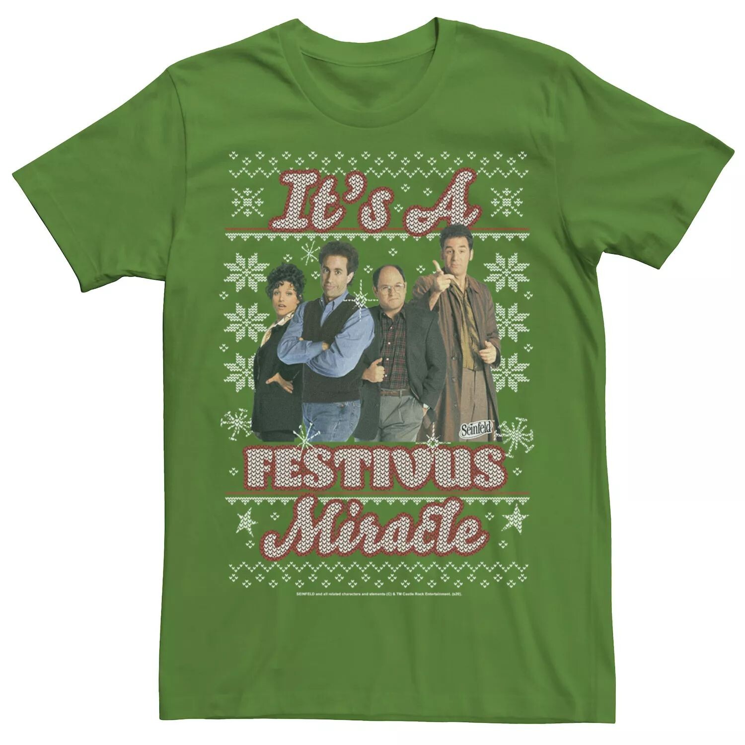 Мужская футболка-свитер Seinfeld Group Shot It's A Festivus Miracle Ugly Licensed Character
Мужская футболка-свитер Seinfeld Group Shot It's A Festivus Miracle Ugly Licensed Character