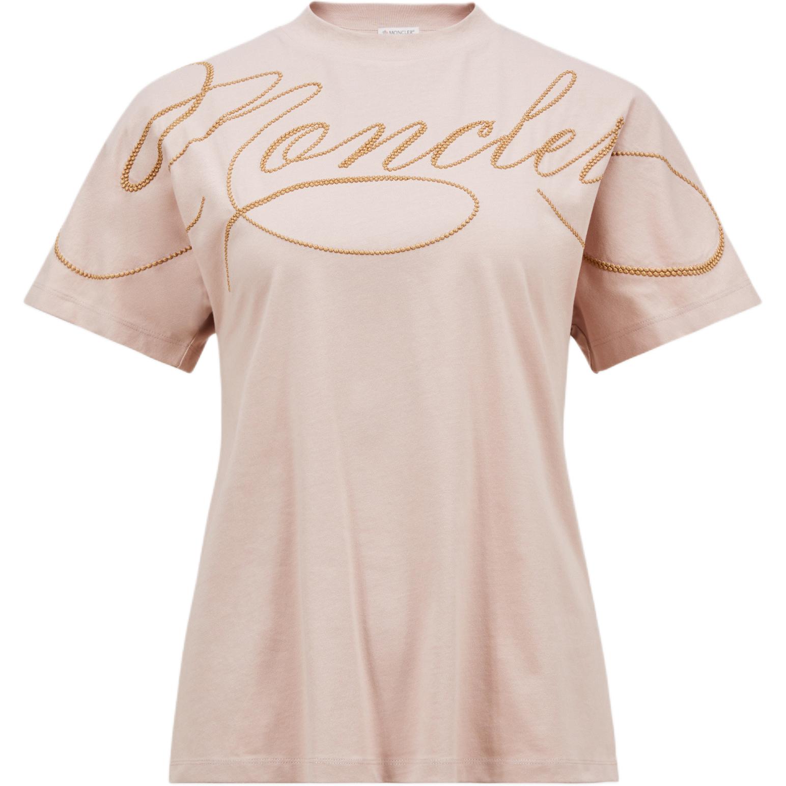 Футболка с вышитым логотипом Moncler, розовый
Футболка с вышитым логотипом Moncler, розовый
