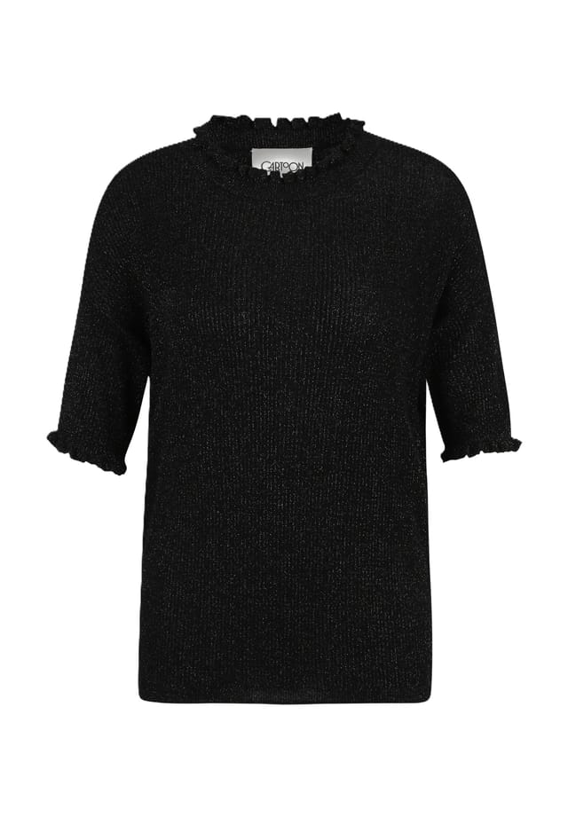 Вязаный свитер с короткими рукавами Cartoon, черный
Вязаный свитер с короткими рукавами Cartoon, черный