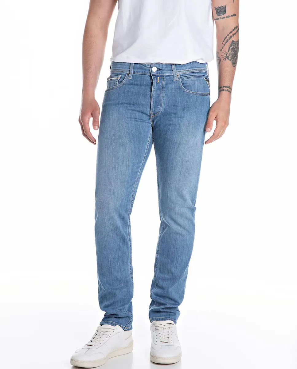 Мужские джинсы-вакеро прямого кроя с пятью карманами Replay, синий
Мужские джинсы-вакеро прямого кроя с пятью карманами Replay, синий