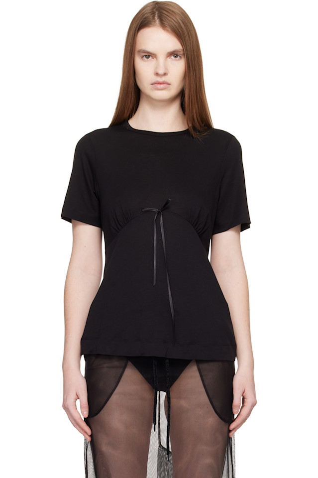 Simone Rocha Черная футболка с присборенной грудью и бантом, Черный, Simone Rocha Черная футболка с присборенной грудью и бантом
Simone Rocha Черная футболка с присборенной грудью и бантом, Черный, Simone Rocha Черная футболка с присборенной грудью и бантом