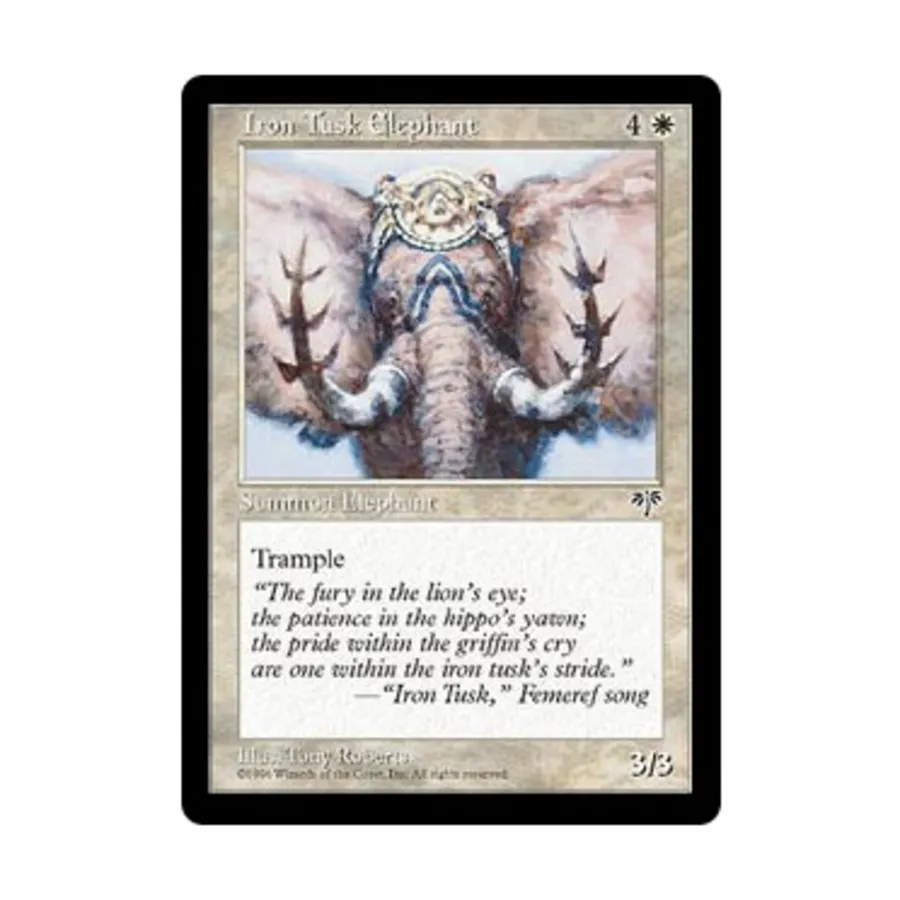CCG Железный слон из бивня (U), MTG - Mirage
CCG Железный слон из бивня (U), MTG - Mirage