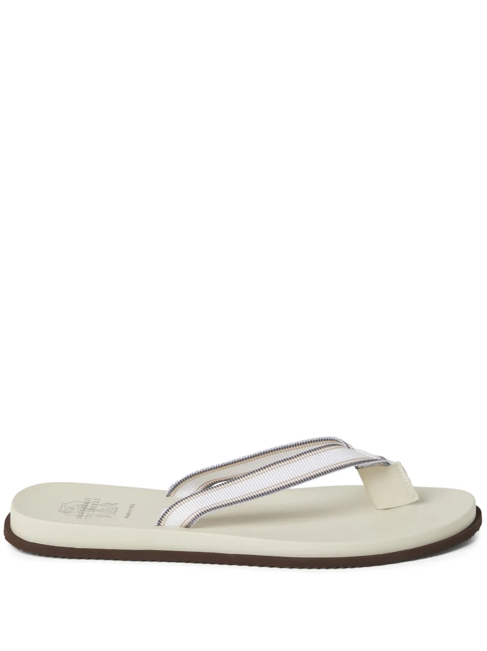 Шлепанцы в полоску Brunello Cucinelli, белый
Шлепанцы в полоску Brunello Cucinelli, белый