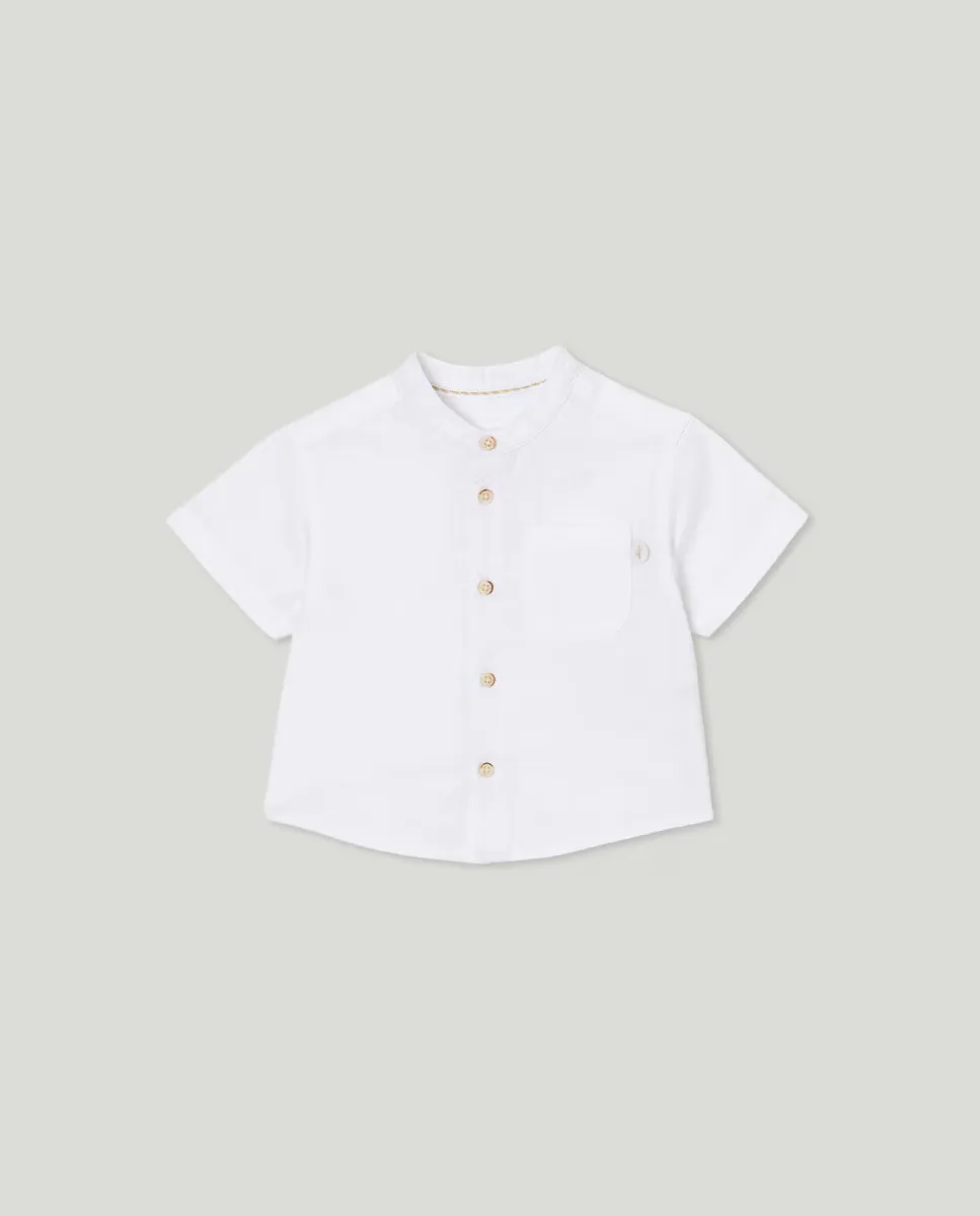 Детская рубашка с коротким рукавом и воротником-стойкой dobby Baby El Corte Inglés, белый
Детская рубашка с коротким рукавом и воротником-стойкой dobby Baby El Corte Inglés, белый