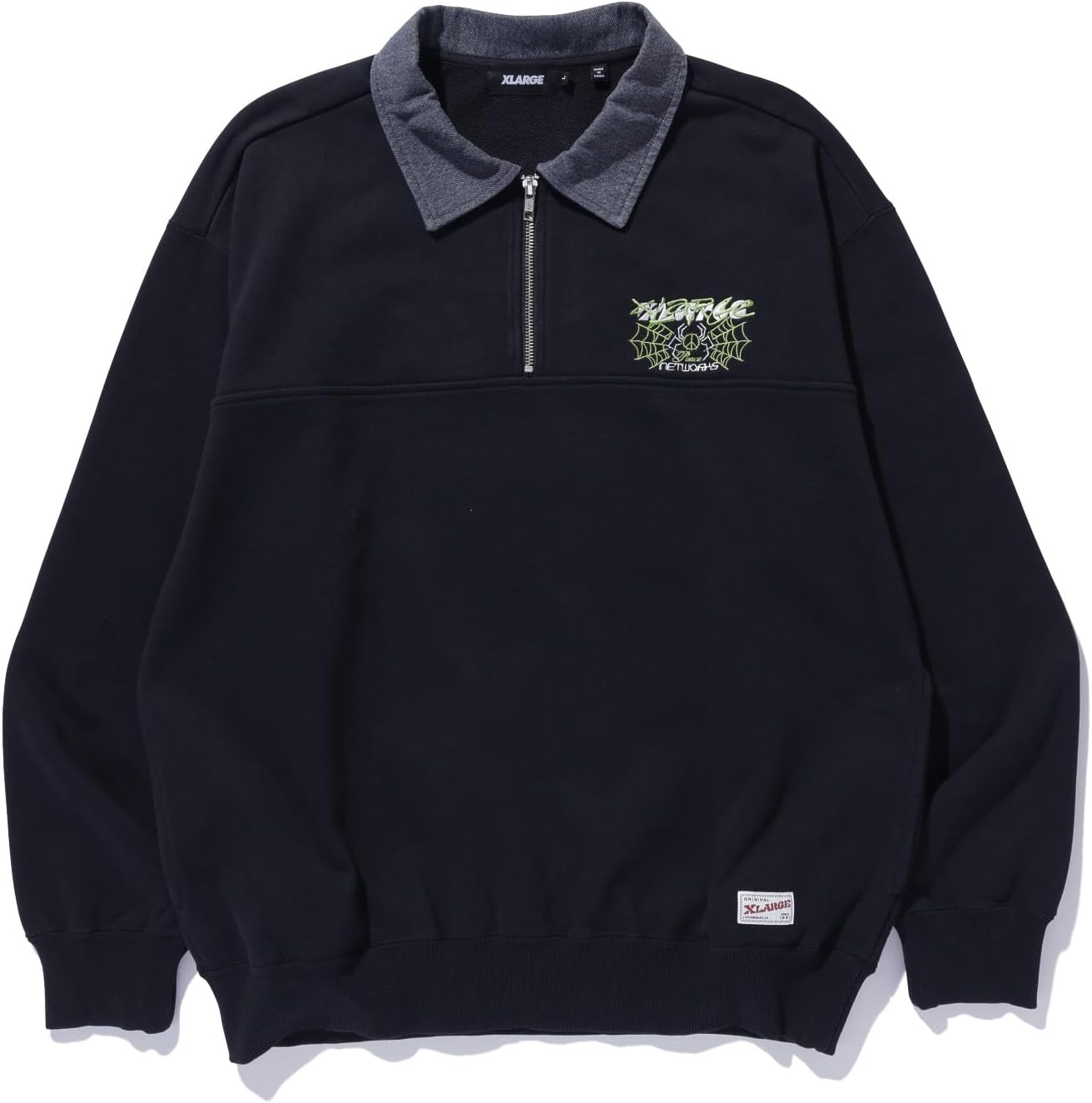 Мужская толстовка размера XLAR с джинсовым воротником и застежкой-молнией до середины груди Xlarge, черный
Мужская толстовка размера XLAR с джинсовым воротником и застежкой-молнией до середины груди Xlarge, черный