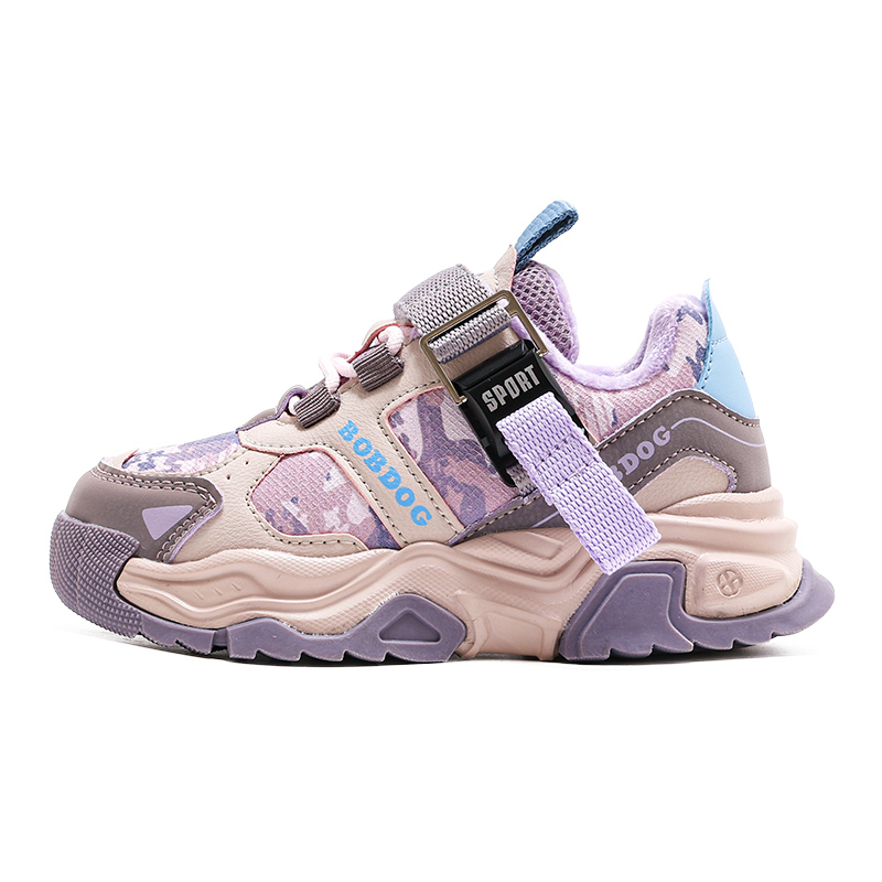 Нескользящие, анти-ударная амортизация, низкие детские кроссовки для повседневной носки BOBDOG, розовый/фиолетовый 
Нескользящие, анти-ударная амортизация, низкие детские кроссовки для повседневной носки BOBDOG, розовый/фиолетовый