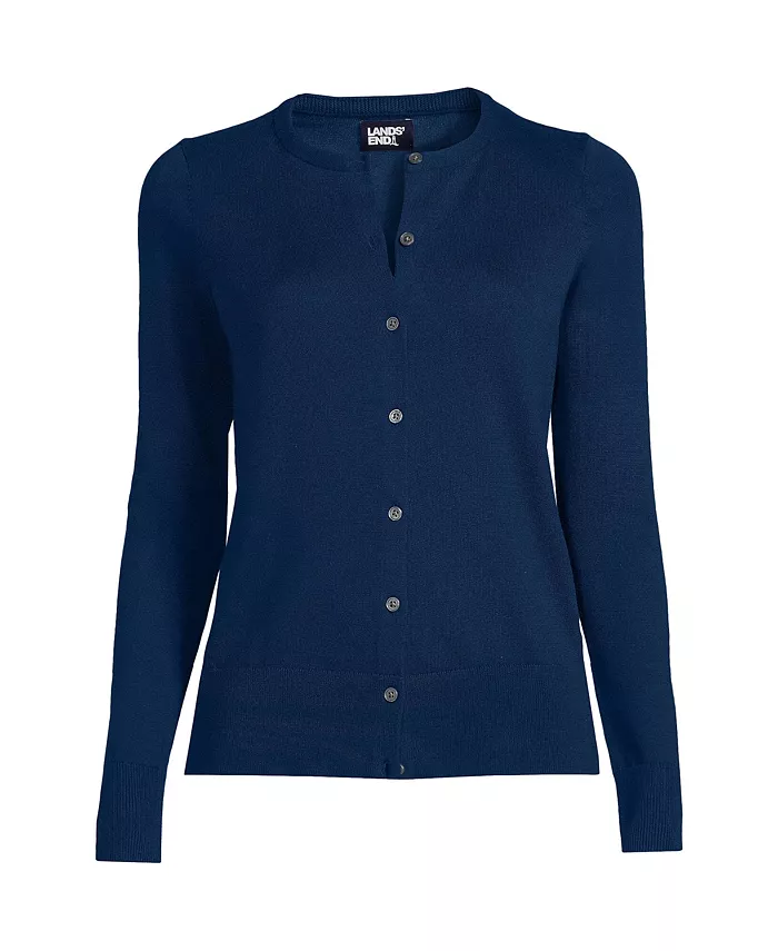 Женский кардиган из тонкого хлопка Lands' End, синий
Женский кардиган из тонкого хлопка Lands' End, синий