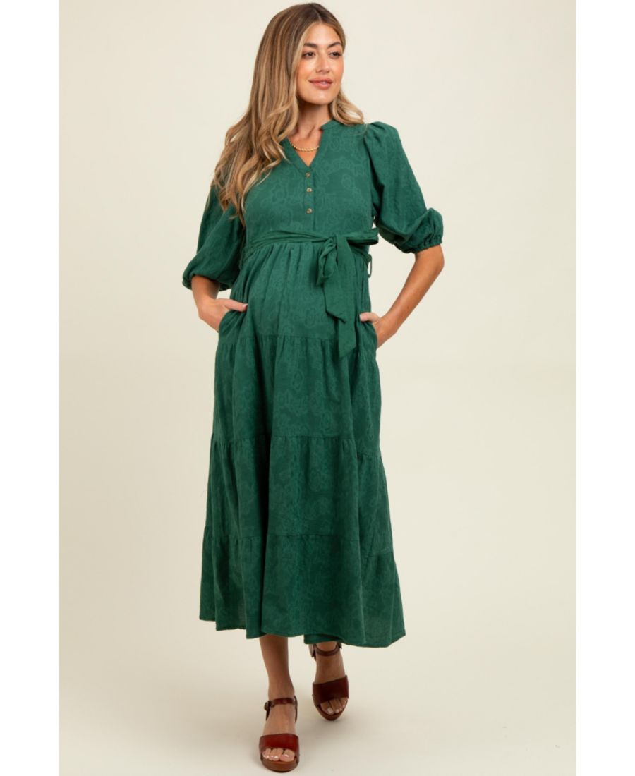 Платье для беременных бежевого цвета с цветочным жаккардовым узором и пуговицами спереди, многоярусное Pinkblush, Forest green
Платье для беременных бежевого цвета с цветочным жаккардовым узором и пуговицами спереди, многоярусное Pinkblush, Forest green