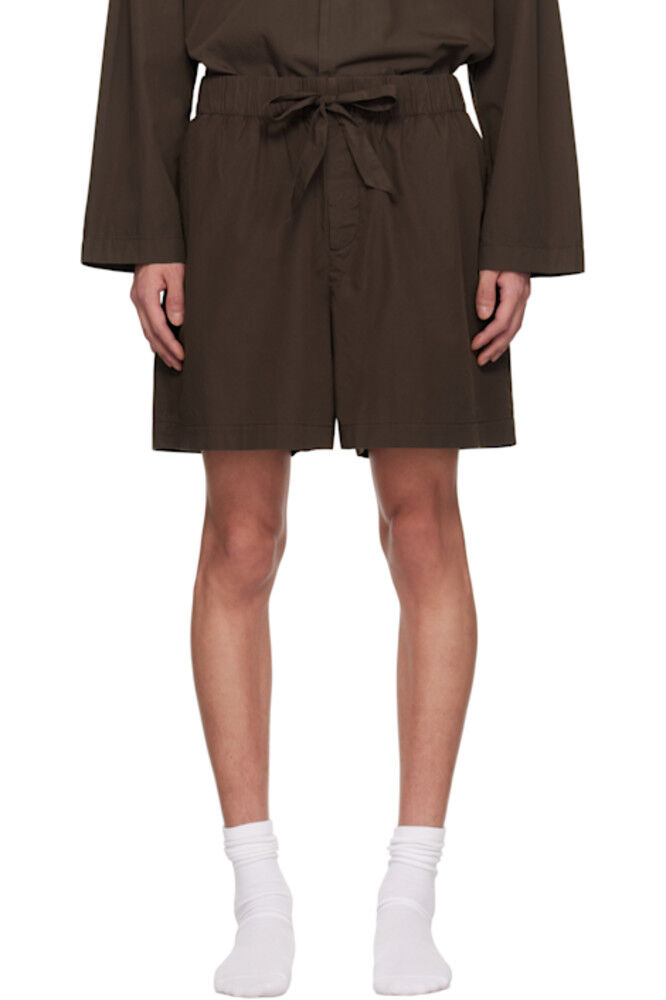 Коричневые поплиновые пижамные шорты Tekla
Коричневые поплиновые пижамные шорты Tekla