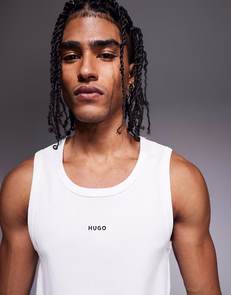 Майка HUGO RED Dapota с центральным логотипом, облегающая, белого цвета
Майка HUGO RED Dapota с центральным логотипом, облегающая, белого цвета