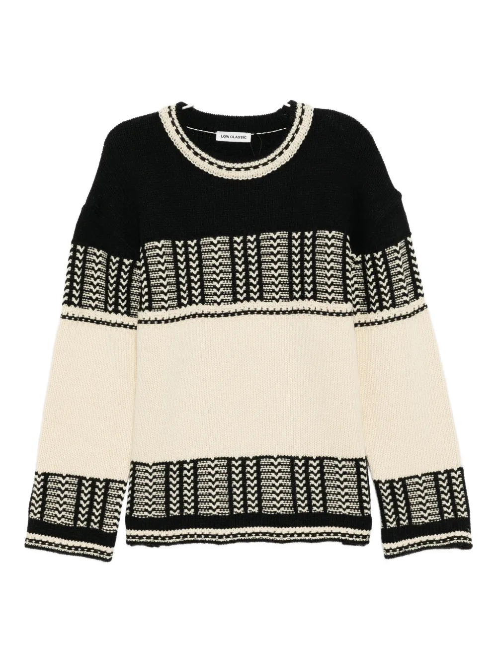 Джемпер из жаккардовой вязки Low Classic, черный
Джемпер из жаккардовой вязки Low Classic, черный