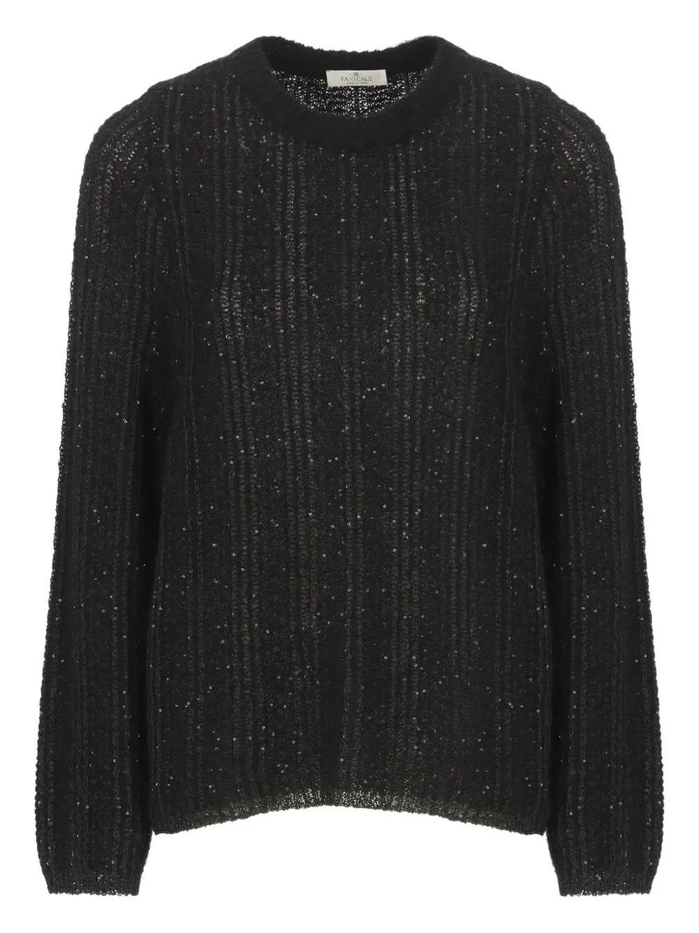 Свитер с круглым вырезом и пайетками Panicale, черный
Свитер с круглым вырезом и пайетками Panicale, черный