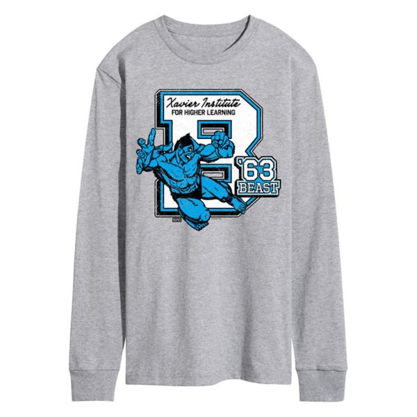 Мужская футболка с длинным рукавом X-Men Beast '63 в университетском стиле Marvel, серый
Мужская футболка с длинным рукавом X-Men Beast '63 в университетском стиле Marvel, серый