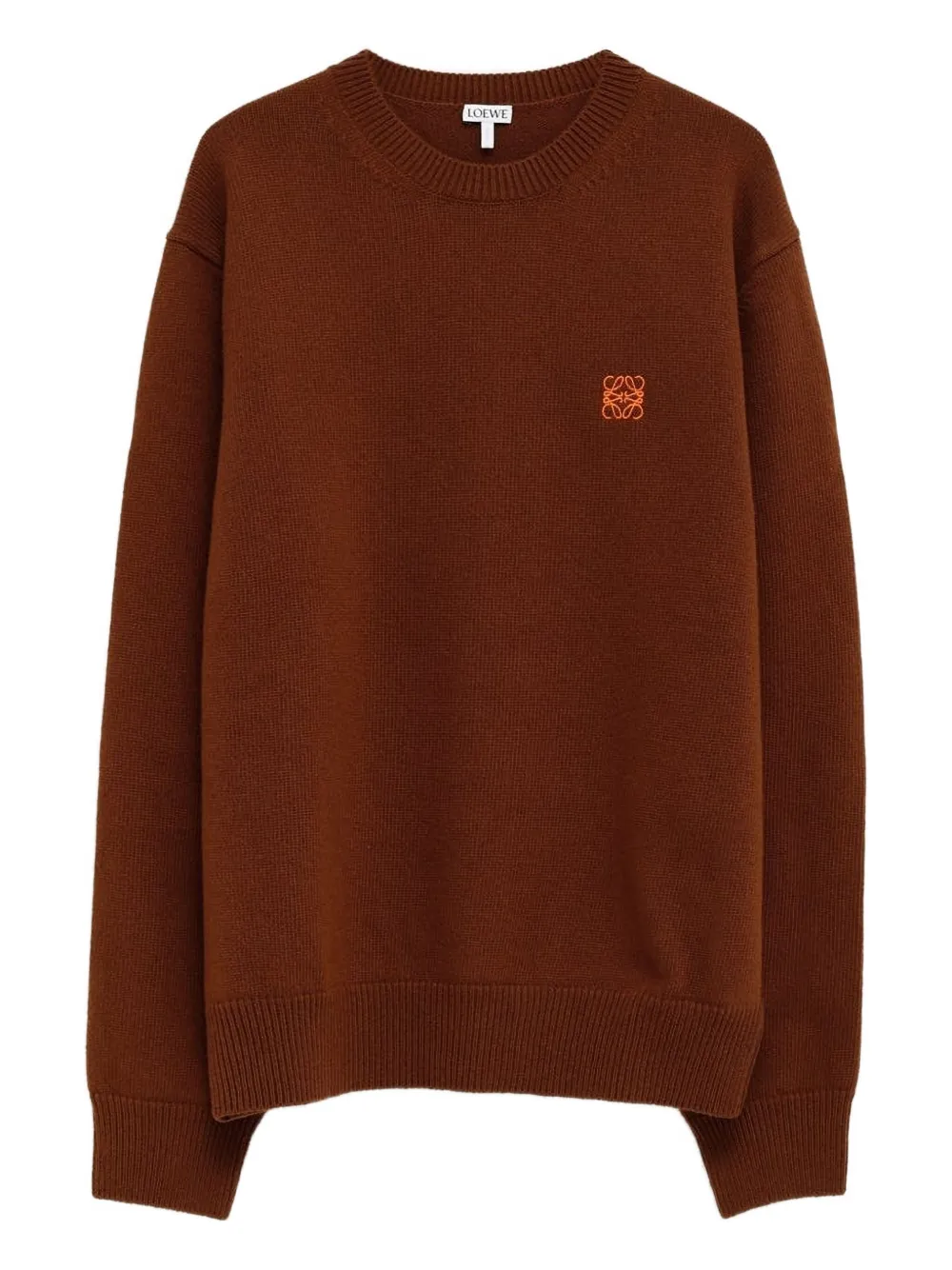 Свитер с вышитым логотипом LOEWE, коричневый
Свитер с вышитым логотипом LOEWE, коричневый