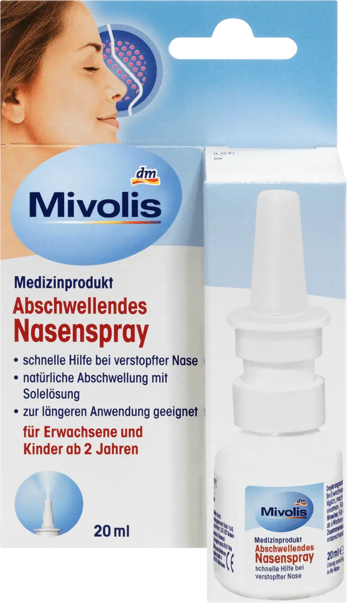 Противозастойный назальный спрей 20мл Mivolis
Противозастойный назальный спрей 20мл Mivolis