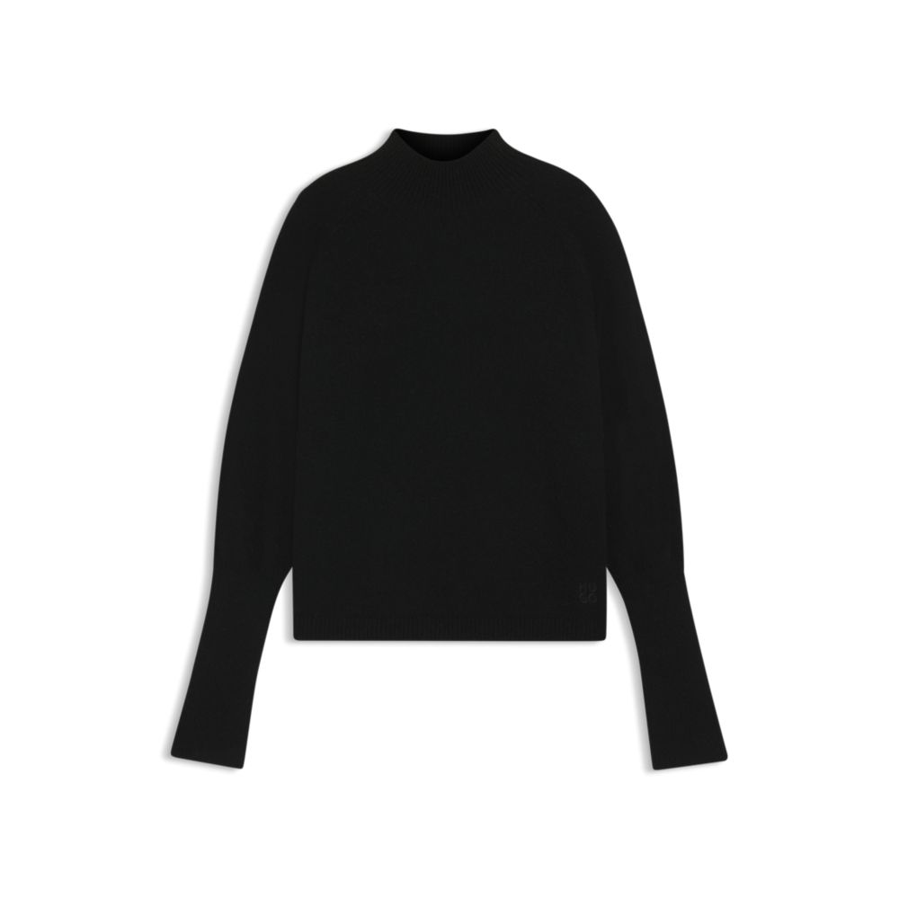 Свободный свитер с высоким воротником из шерстяной смеси HUGO, черный
Свободный свитер с высоким воротником из шерстяной смеси HUGO, черный