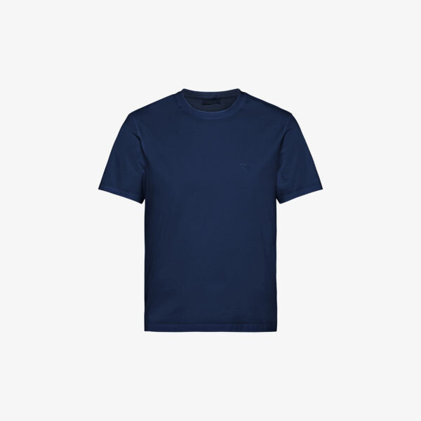 Футболка узкого кроя из эластичного хлопка с вышитым логотипом Prada, синий
Футболка узкого кроя из эластичного хлопка с вышитым логотипом Prada, синий