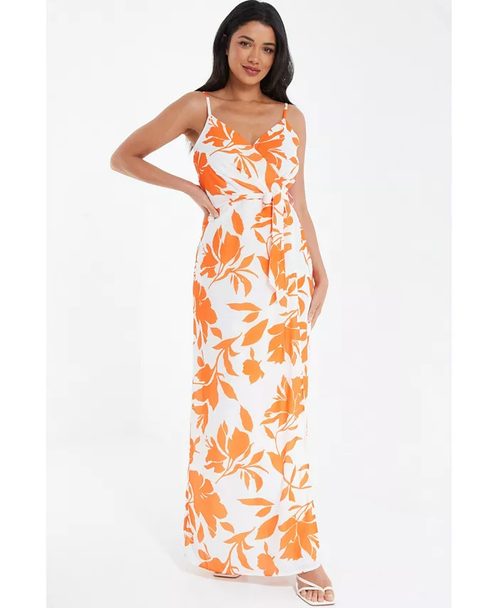 Женское креповое макси-платье с разрезом QUIZ, мультиколор
Женское креповое макси-платье с разрезом QUIZ, мультиколор