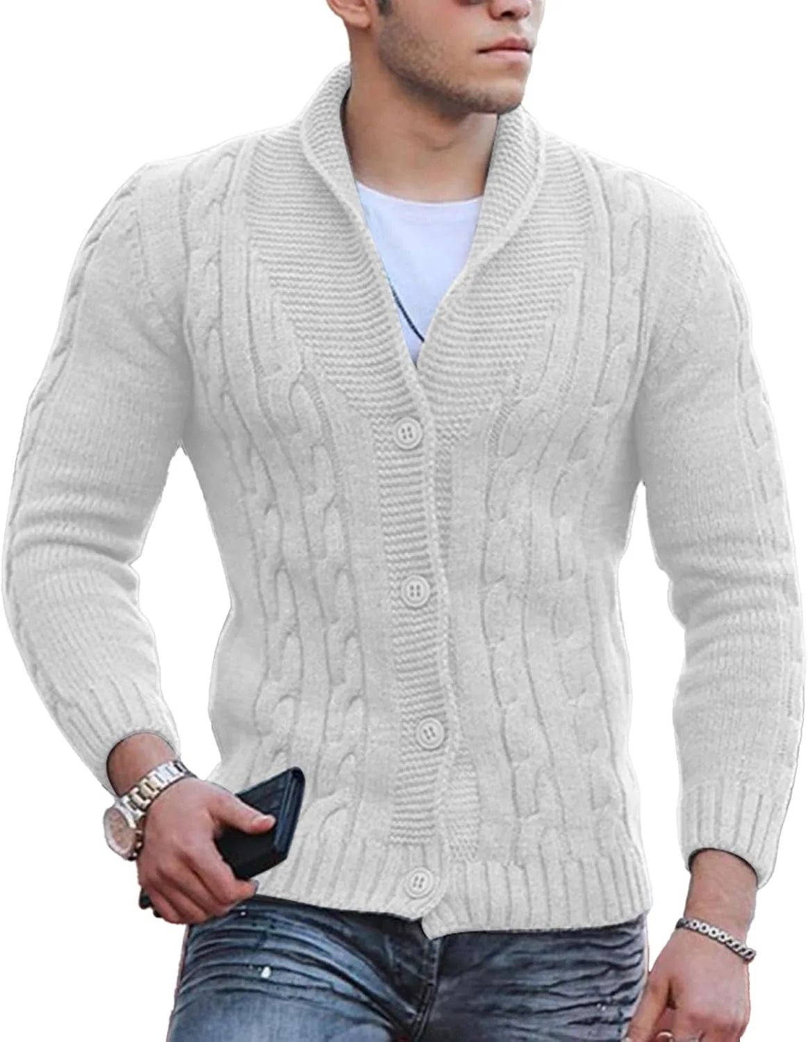 Мужской кардиган с воротником V-образной формы, на пуговицах, цвета в ассортименте, размеры S-3XL
Мужской кардиган с воротником V-образной формы, на пуговицах, цвета в ассортименте, размеры S-3XL