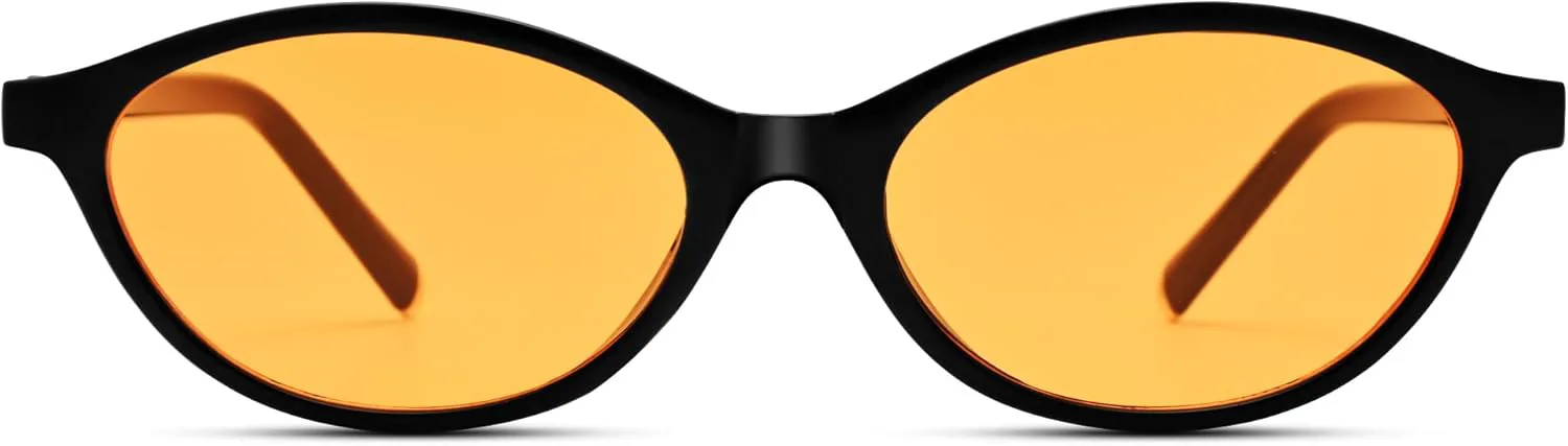 Ретро-солнцезащитные очки овальной формы для женщин - модные солнцезащитные очки в стиле Y2k - очки «кошачий глаз» в стиле 90-х DIMENSIP, A4 Black / Orange
Ретро-солнцезащитные очки овальной формы для женщин - модные солнцезащитные очки в стиле Y2k - очки «кошачий глаз» в стиле 90-х DIMENSIP, A4 Black / Orange
