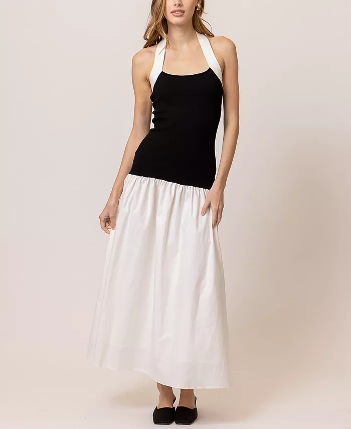 Женское платье Kohl из смешанной ткани с халтер-воротом Line & Dot, черный
Женское платье Kohl из смешанной ткани с халтер-воротом Line & Dot, черный