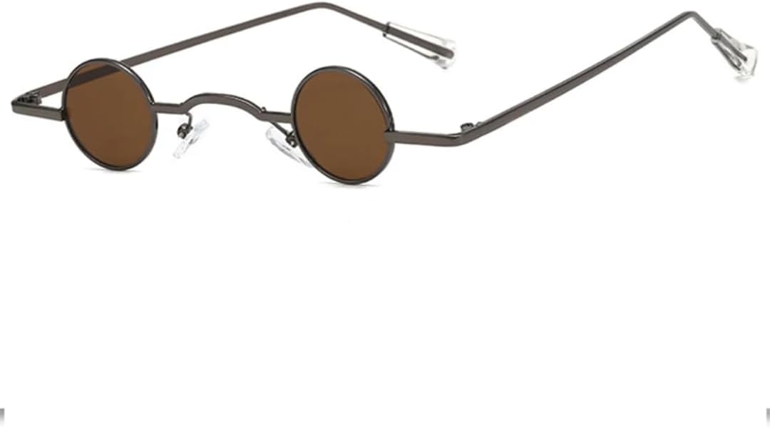 Винтажные панк-хип-хоп маленькие круглые солнцезащитные очки в металлической оправе для женщин, модные, для вечеринок и путешествий, с защитой от УФ-излучения UV400 TVTBBVV, Gun Brown
Винтажные панк-хип-хоп маленькие круглые солнцезащитные очки в металлической оправе для женщин, модные, для вечеринок и путешествий, с защитой от УФ-излучения UV400 TVTBBVV, Gun Brown