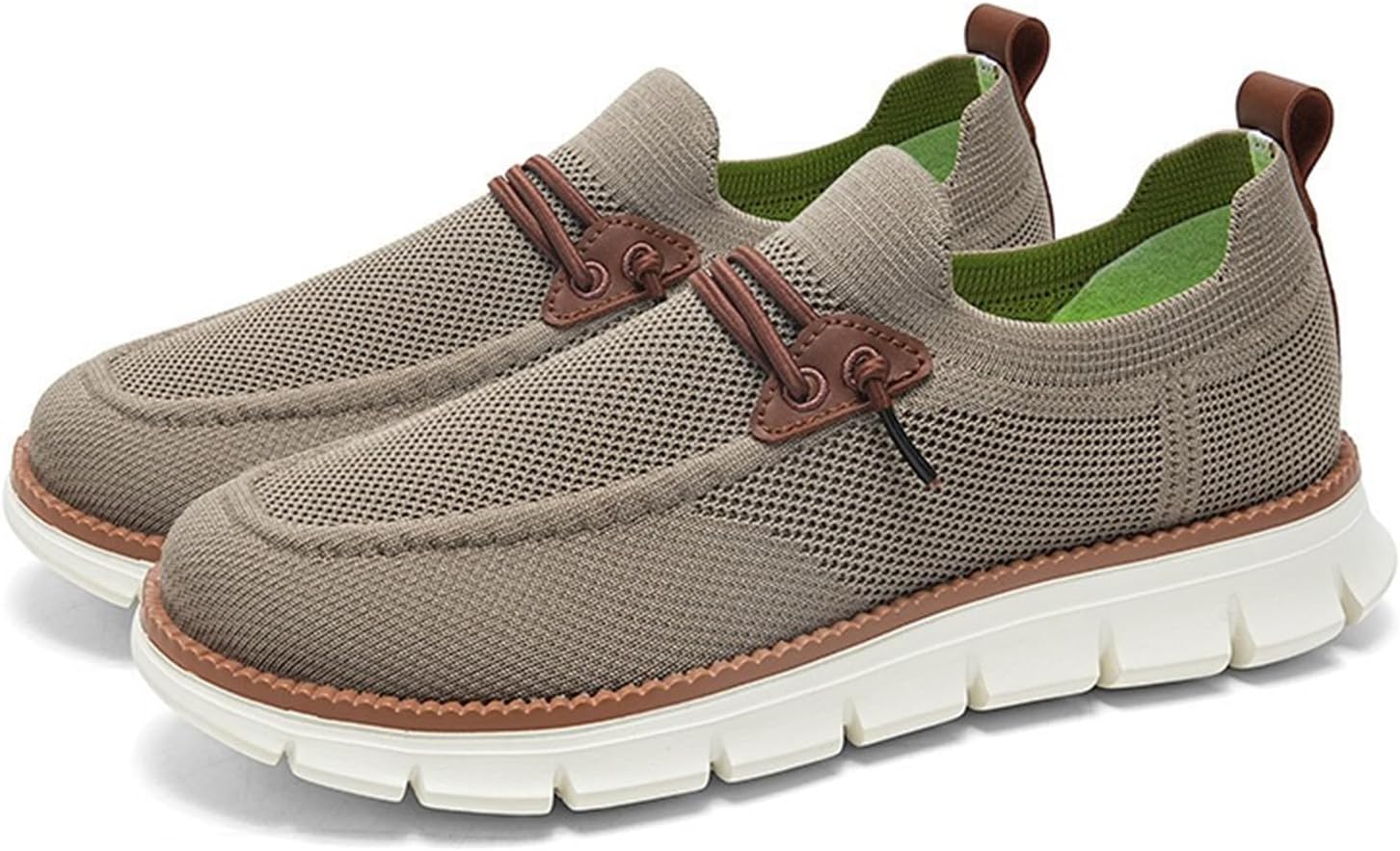 Мужские повседневные оксфорды кроссовки из дышащей вязаной ткани, удобные легкие прогулочные туфли Abborora, хаки
Мужские повседневные оксфорды кроссовки из дышащей вязаной ткани, удобные легкие прогулочные туфли Abborora, хаки