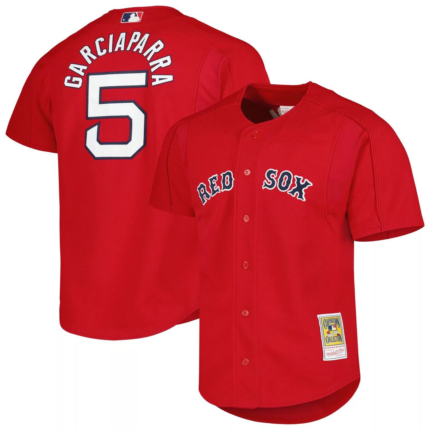 Мужское джерси на пуговицах Mitchell & Ness Nomar Garciaparra Red Boston Red Sox Cooperstown Collection, сетчатое тренировочное джерси на пуговицах
Мужское джерси на пуговицах Mitchell & Ness Nomar Garciaparra Red Boston Red Sox Cooperstown Collection, сетчатое тренировочное джерси на пуговицах