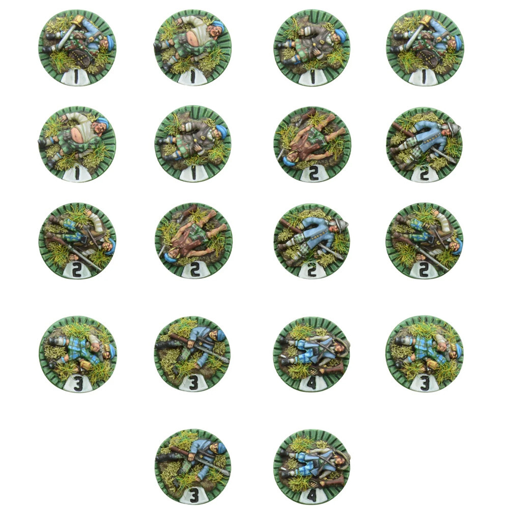 Миниатюра Warlord Games Pike & Shotte Epic Battles: Montrose's Scottish Royalist Casualty Markers 
Миниатюра Warlord Games Pike & Shotte Epic Battles: Montrose's Scottish Royalist Casualty Markers