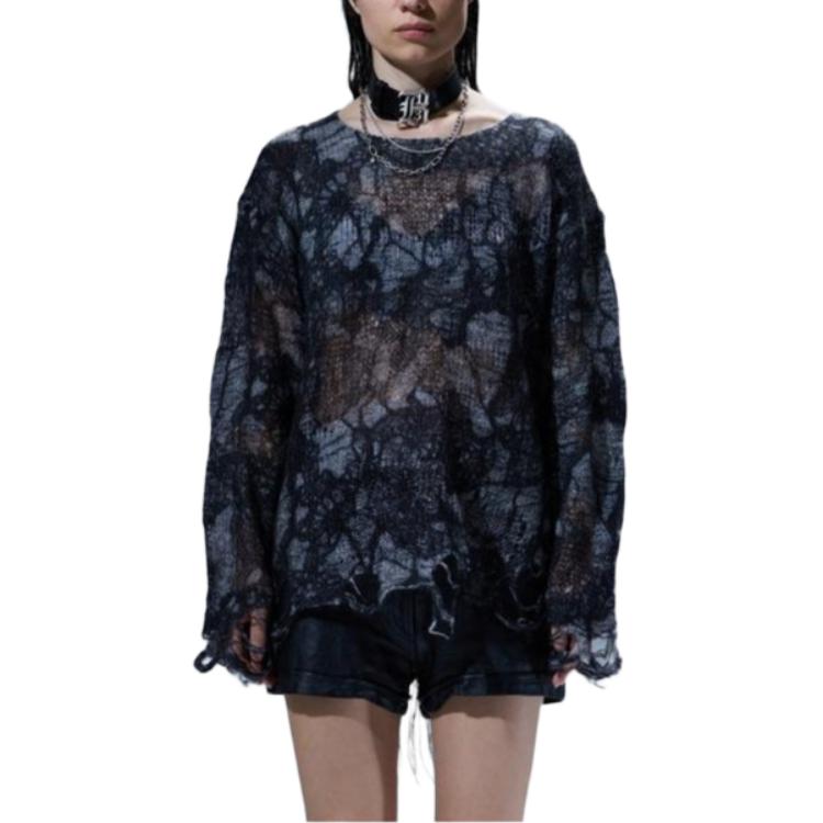 Свитер ажурной вязки R13, черный
Свитер ажурной вязки R13, черный