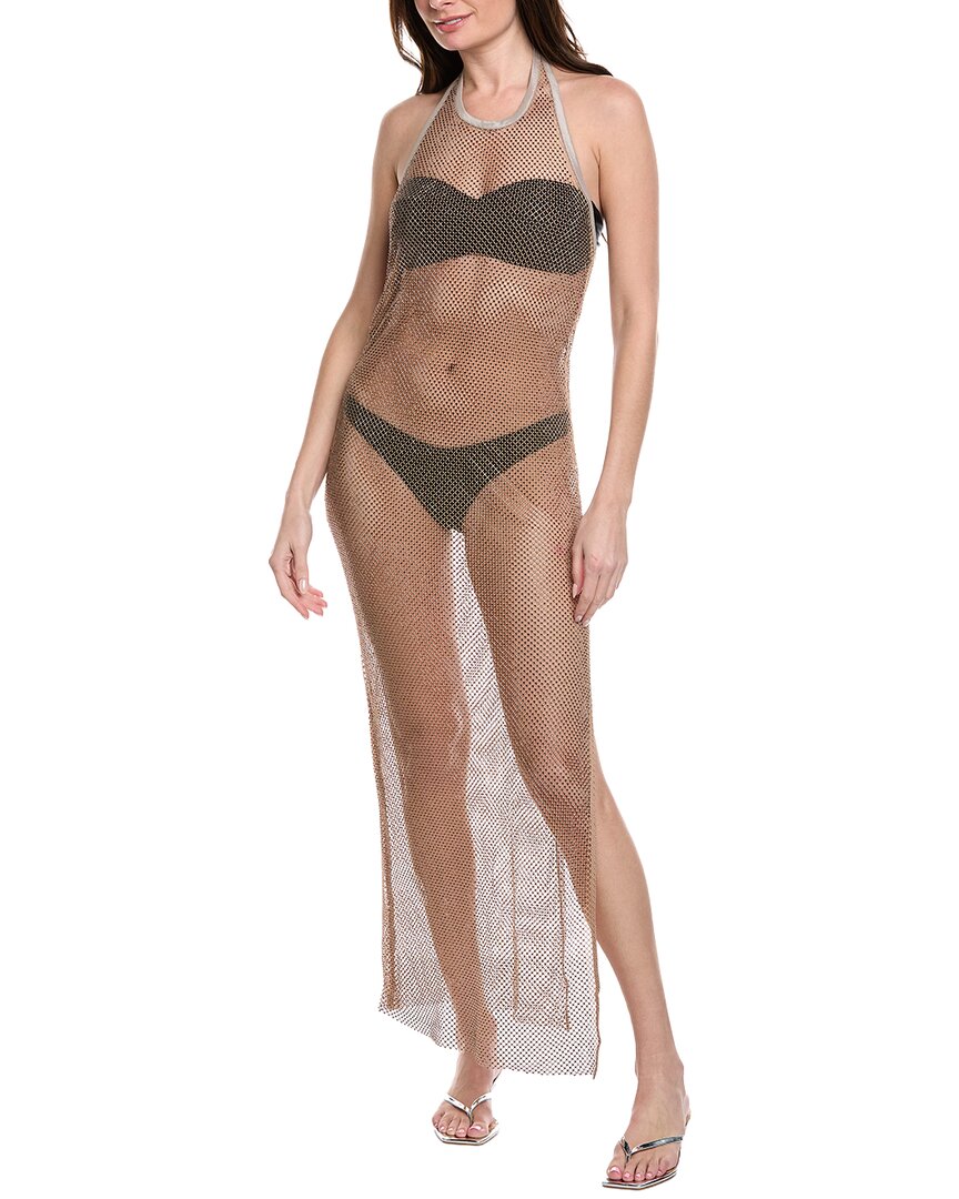 SIMKHAI Inaya Платье миди с вырезом халтер и бретельками, коричневый
SIMKHAI Inaya Платье миди с вырезом халтер и бретельками, коричневый