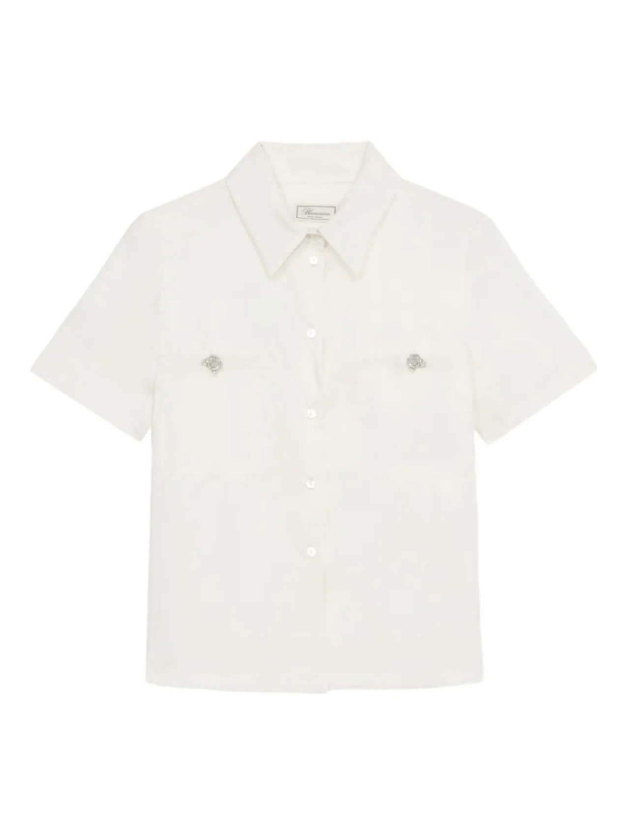 Рубашка с коротким рукавом и застежкой на пуговицы Blumarine, белый
Рубашка с коротким рукавом и застежкой на пуговицы Blumarine, белый