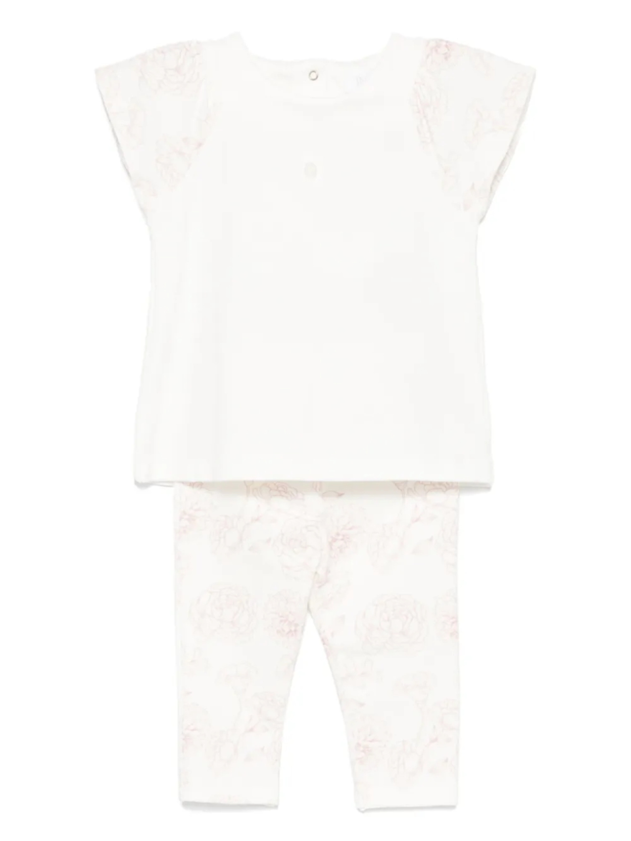 Комплект из футболки и легинсов с цветочным принтом Patachou, белый
Комплект из футболки и легинсов с цветочным принтом Patachou, белый