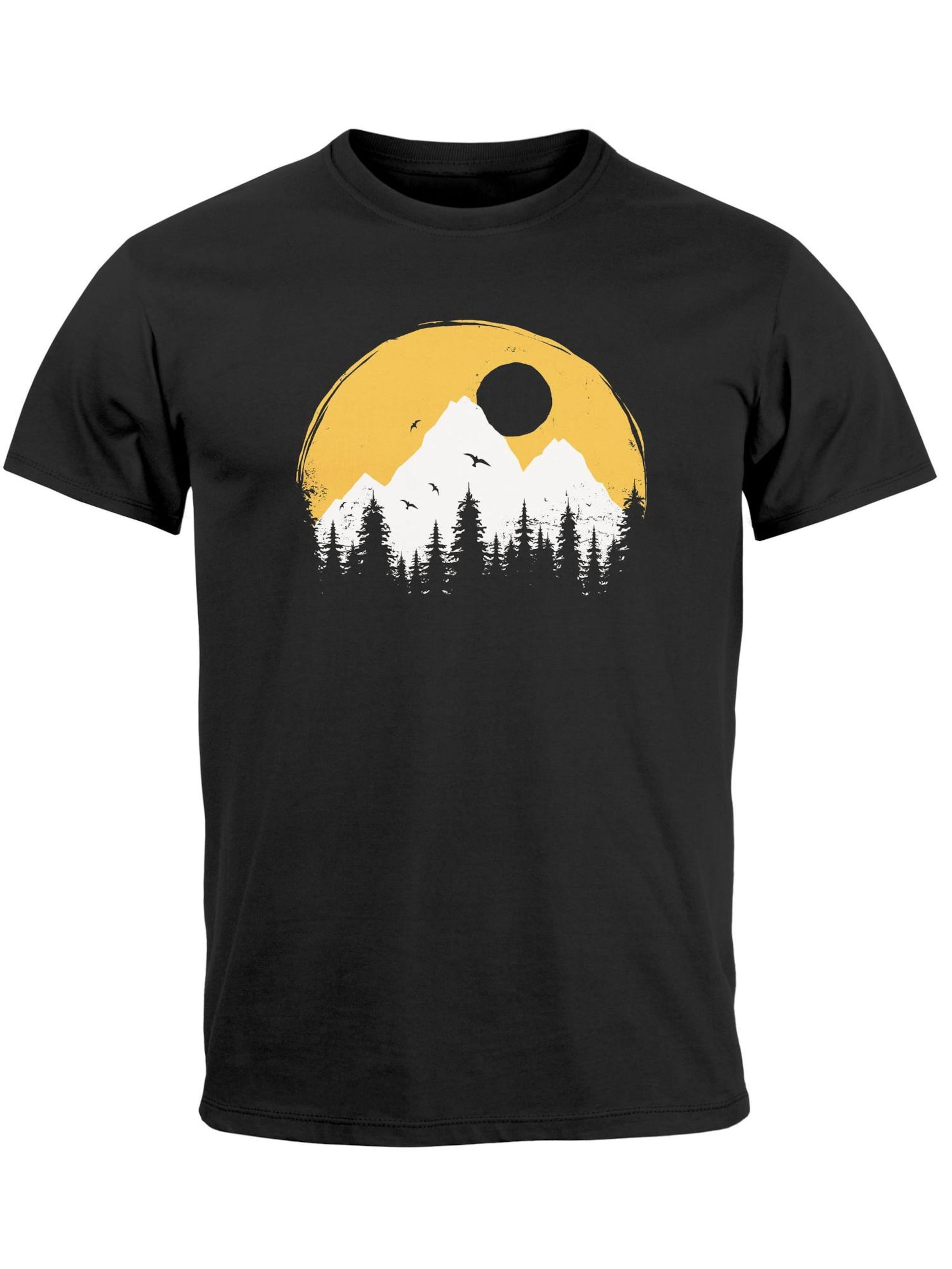 Neverless Футболка 'Mountains' в черном цвете
Neverless Футболка 'Mountains' в черном цвете