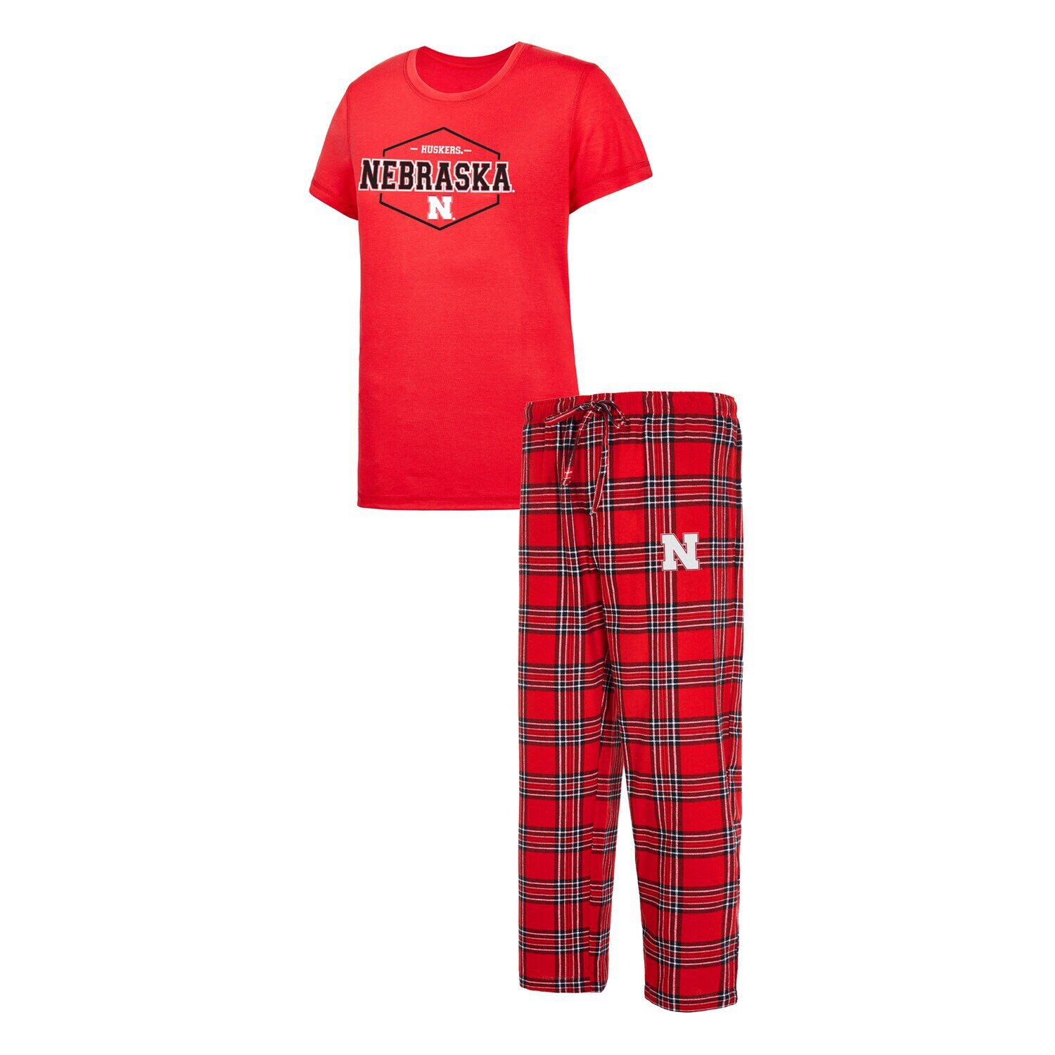 Женская футболка Concepts Sport Scarlet/Black со значком Nebraska Huskers и фланелевые брюки для сна
Женская футболка Concepts Sport Scarlet/Black со значком Nebraska Huskers и фланелевые брюки для сна