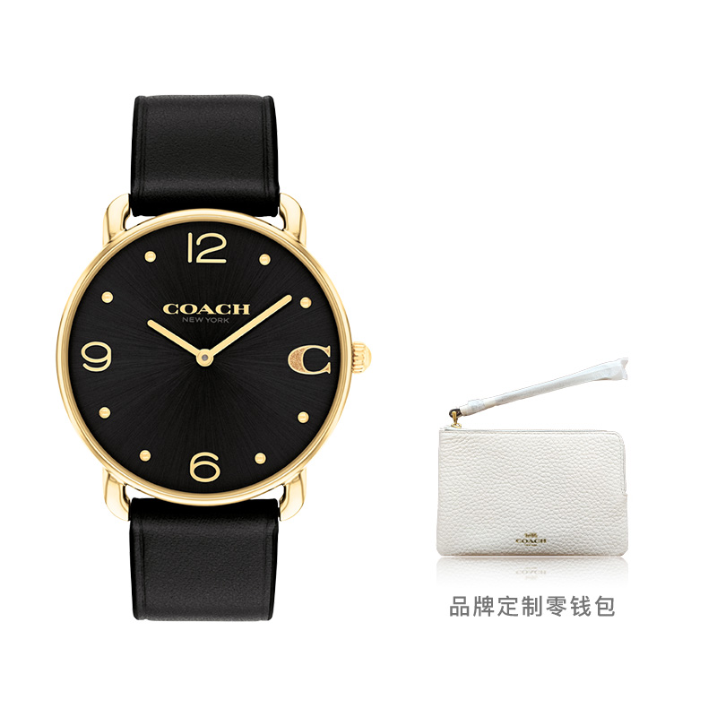 Часы женские ELLIOT Collection с кварцевым механизмом, кожаным ремешком, черным циферблатом 36 мм COACH
Часы женские ELLIOT Collection с кварцевым механизмом, кожаным ремешком, черным циферблатом 36 мм COACH