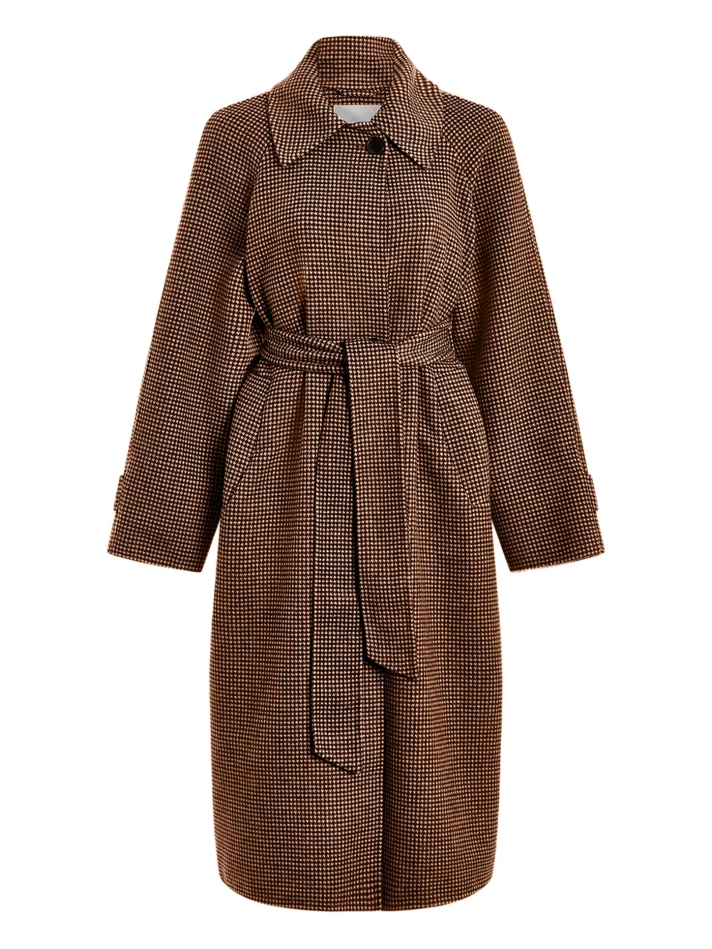 Пальто с поясом и узором "щенячий зуб" Varley, коричневый
Пальто с поясом и узором "щенячий зуб" Varley, коричневый
