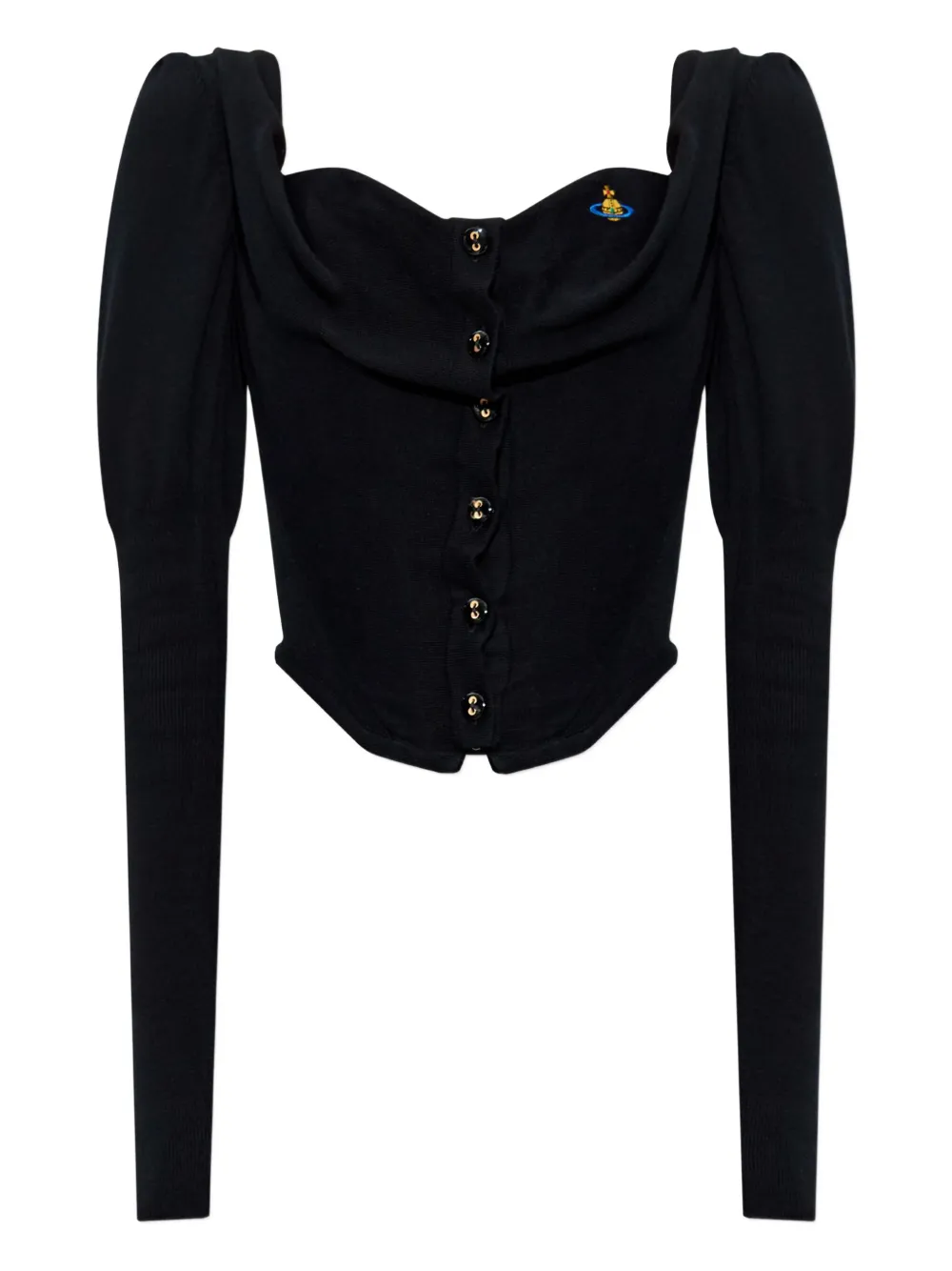 Корсетный топ с рукавами-буфами Bea Vivienne Westwood, черный
Корсетный топ с рукавами-буфами Bea Vivienne Westwood, черный