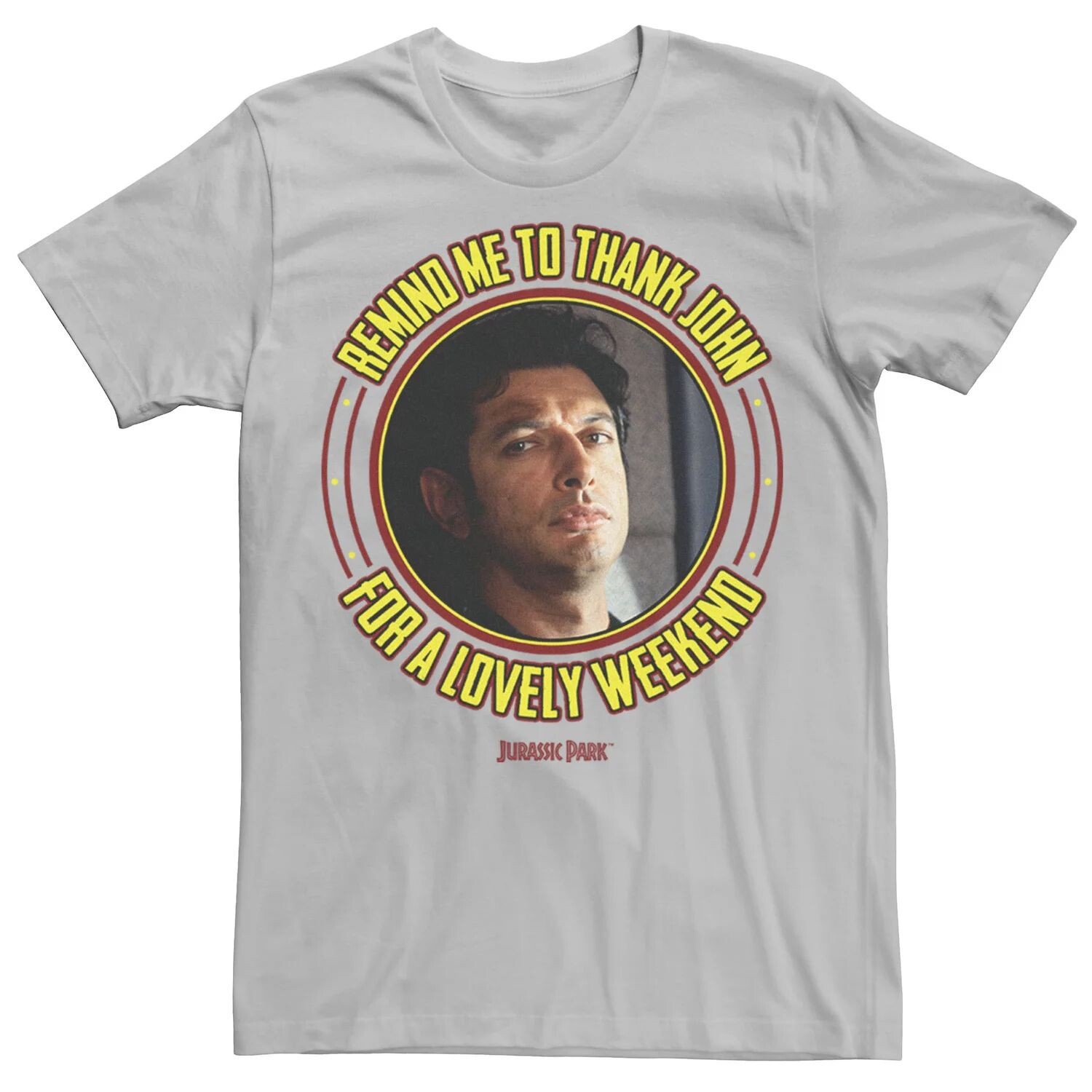 Мужская футболка с пейзажем «Парк Юрского периода» «Напомни мне прототип Джона за выходные» Jurassic World, серебристый
Мужская футболка с пейзажем «Парк Юрского периода» «Напомни мне прототип Джона за выходные» Jurassic World, серебристый