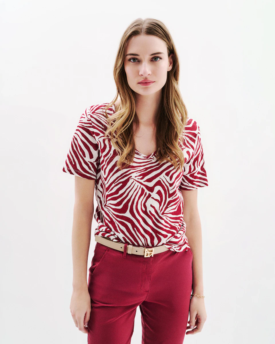 Женская футболка с коротким рукавом и принтом Caroll, красный
Женская футболка с коротким рукавом и принтом Caroll, красный