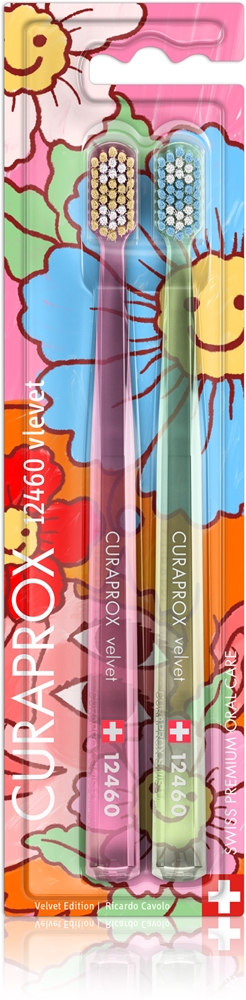 Зубные щетки с цветами лимитированной серии 12460b бархат Curaprox, 2 шт
Зубные щетки с цветами лимитированной серии 12460b бархат Curaprox, 2 шт